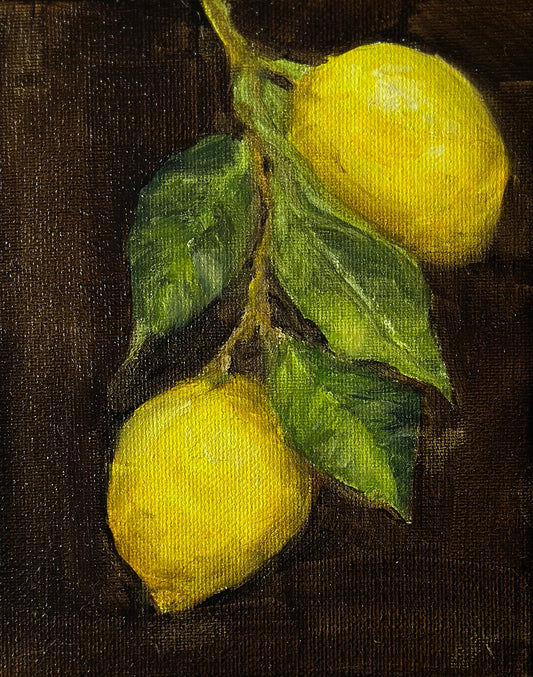 A Little Zest, Original 5 × 7 Oil Painting