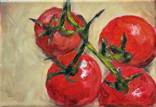 On the Vine, Original 5 × 7 Oil Painting