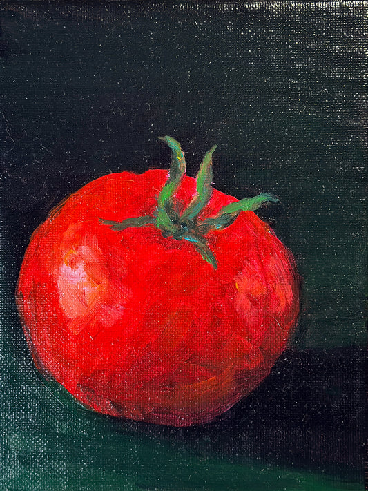 Tomato, Tomahto, Original 5 × 7 Oil Painting